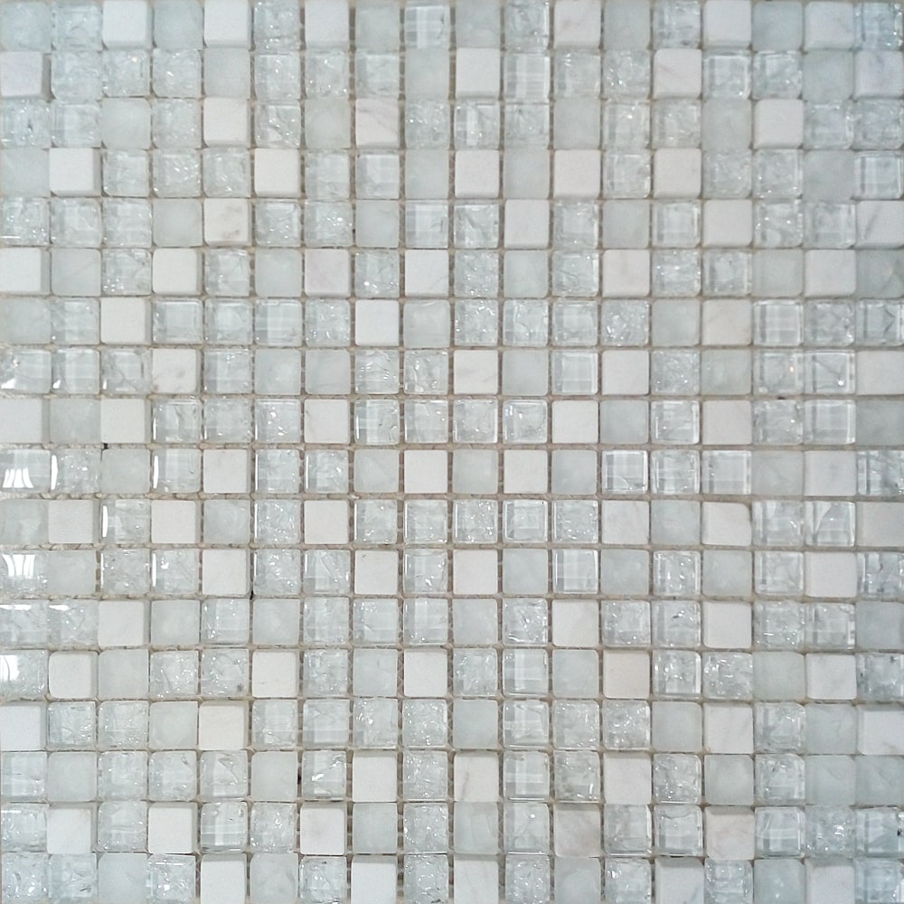Beli stakleni mozaik kupatila online